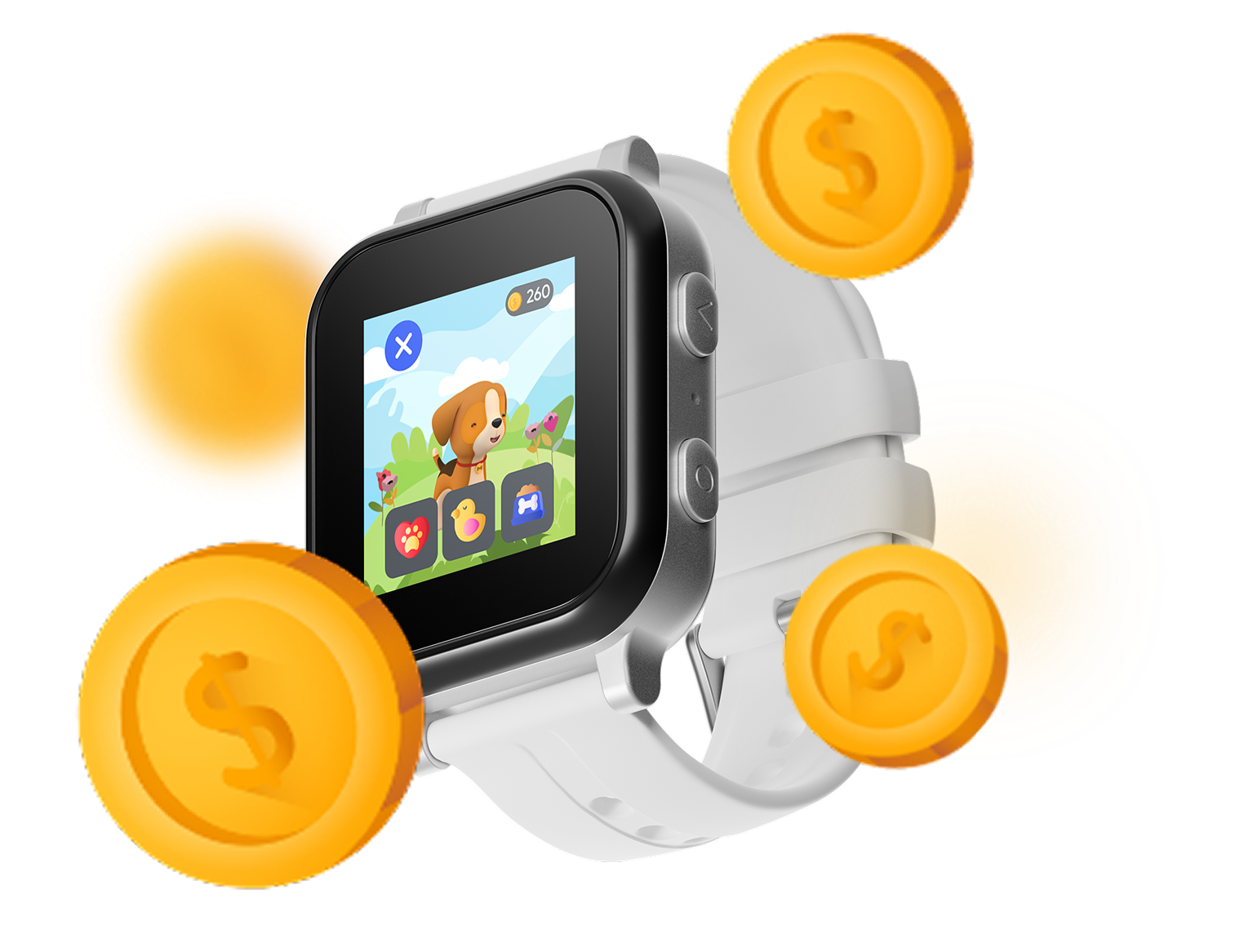 Gabb Go virtual pet and watch interface